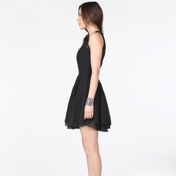 NEW in Package - Black Contrast Mesh Yoke Dress - Picture 5 of 7